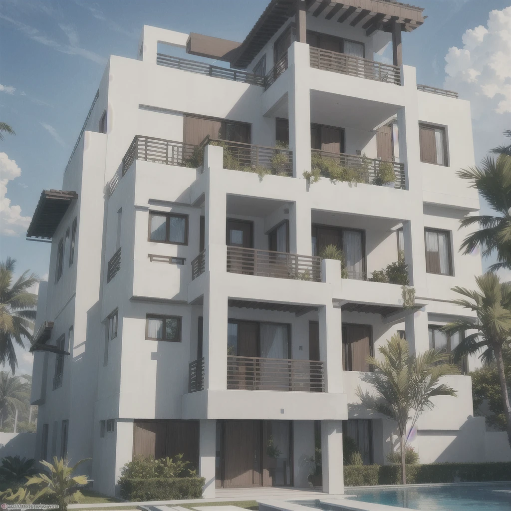 Real photo, super HD, 4k, duplex villa, modern architecture, very detailed, masterpiece, complex