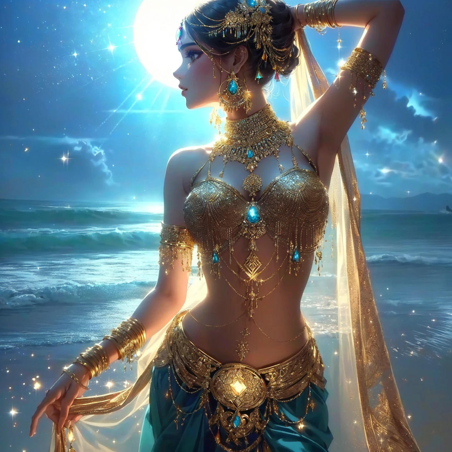 Fine gold jewelry , ancient indian dress,,sparkling light,High resolution 84K,Woman in sari taking photo, indian goddess, traditional beauty, indian, beautiful goddess, elegant cosplay, indian style, indian super model, beautiful young woman, gorgeous woman, Southeast Asia that has existed for a long time, provocative indian, gorgeous beautiful woman, Intricate costume, Hindu Aesthetics, beautiful asian girl, Very detailed shooting of the goddess., jaw-dropping beauty, ,