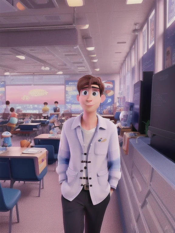 a man disney pixar style, high qualiy, best qualityer