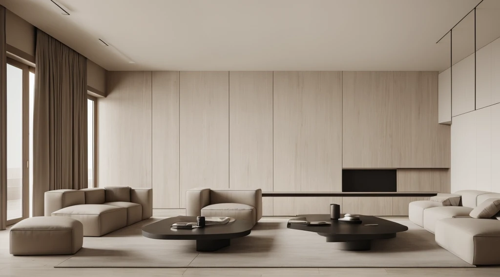 Minimalist residential space,tmasterpiece, high high quality, OC renderer, A high resolution