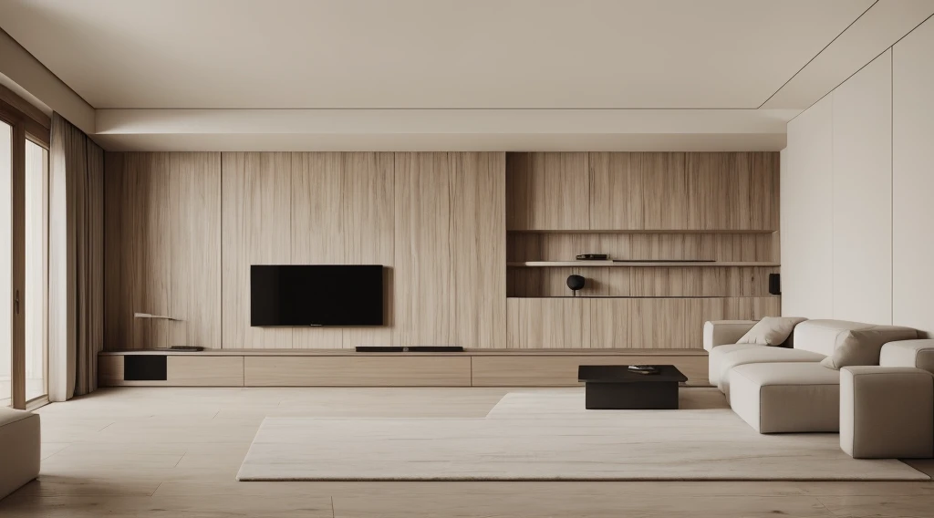 Minimalist residential space，tmasterpiece, high high quality, OC renderer, A high resolution