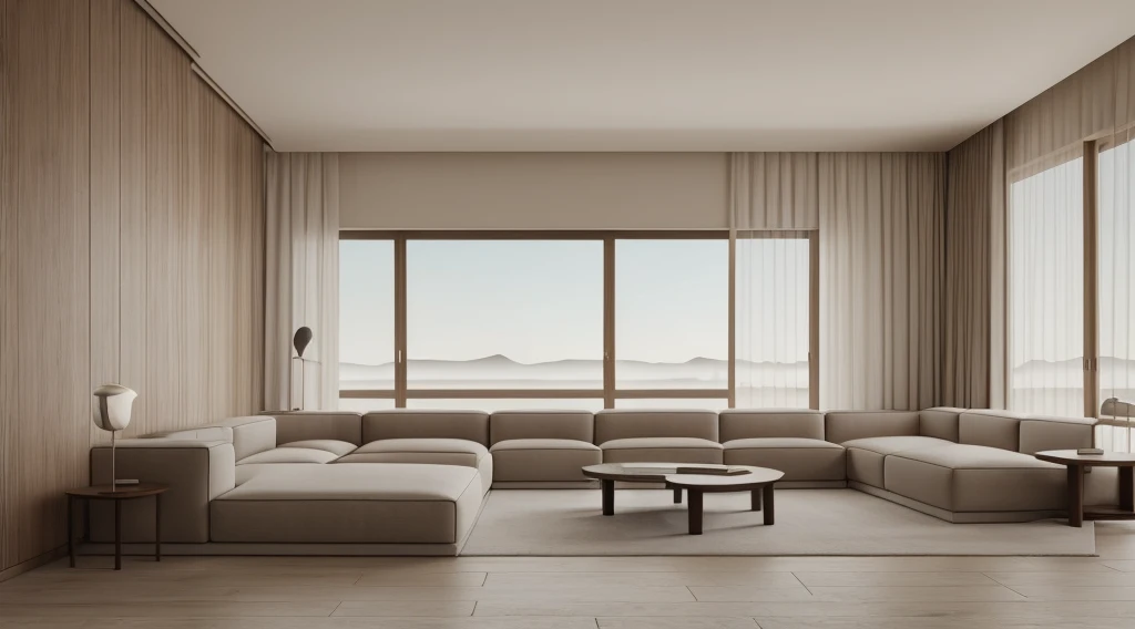 Minimalist residential space，tmasterpiece, high high quality, OC renderer, A high resolution