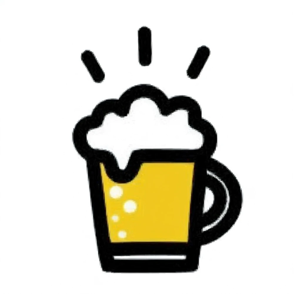 Japanese 20-year-old women　Beer illustration on T-shirt