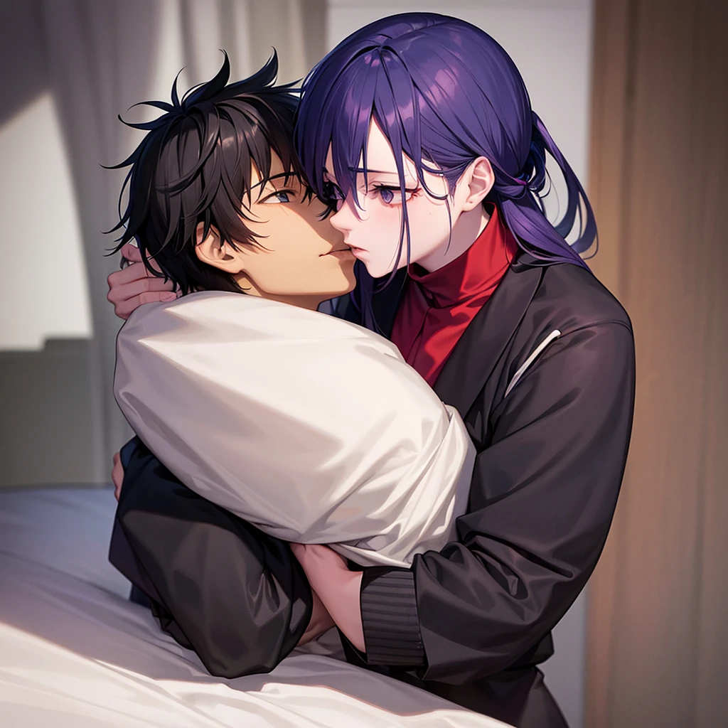 Suguru Geto from jujutsu kaisen female version with satoru gojo kissing