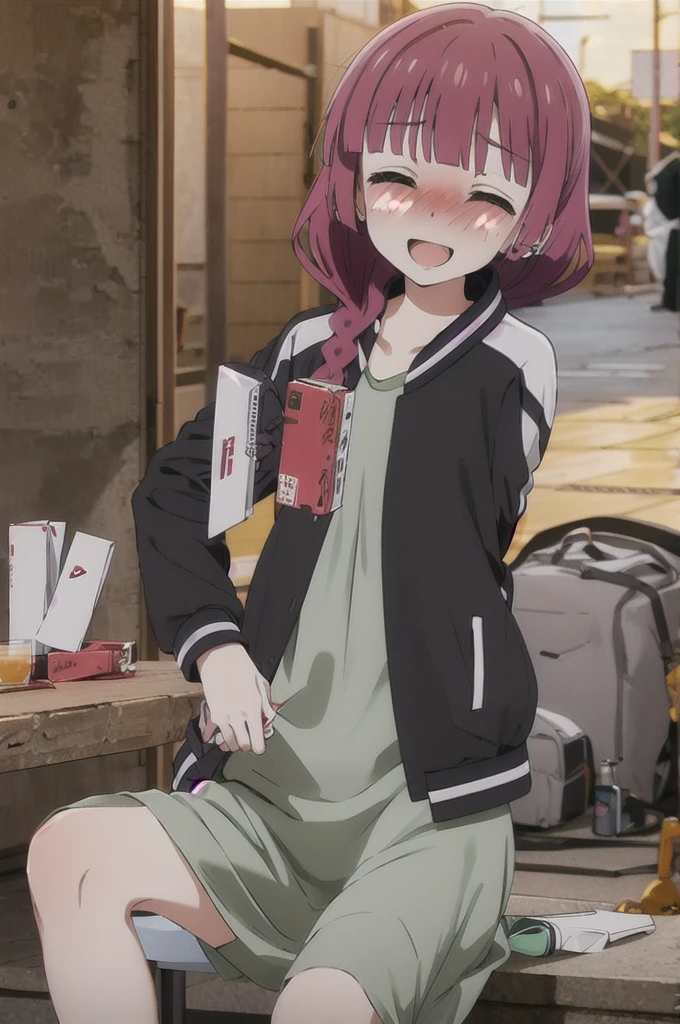 ((パンティ))、(masterpiece), best quality, indoor, upper body, sitting, drinking alcohol,
, indoor, nose blush, closed eyes, drunk, alcohol, blush, facing viewer, green dress, single braid, dress, two-tone jacket, holding, multicolored jacket, medium dress, smile, 1girl, jacket, open clothes, open jacket, sake, multicolored clothes, chibi, juice box, blunt bangs, :d, bass guitar, white jacket, black jacket, black bow, holding bottle, long sleeves, y, bottle
hiroi kikuri,long hair, hair over shoulder ,single braid