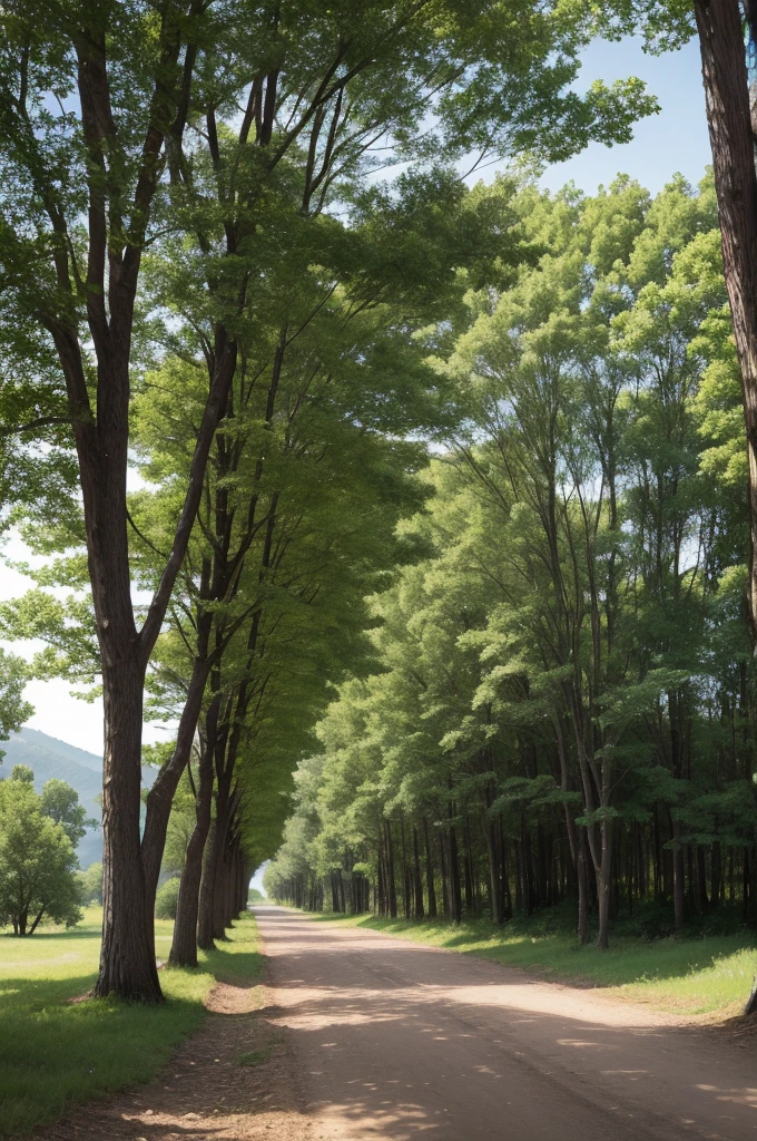 Old time scenery with some trees