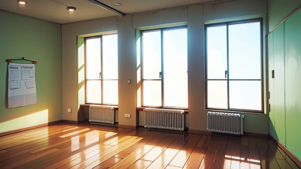 empty room, bright sunny