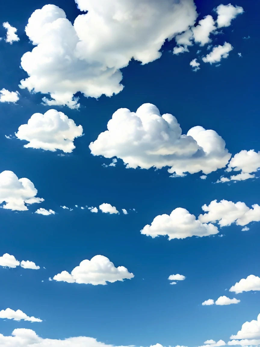 、(((A beautiful blue sky and white clouds)))