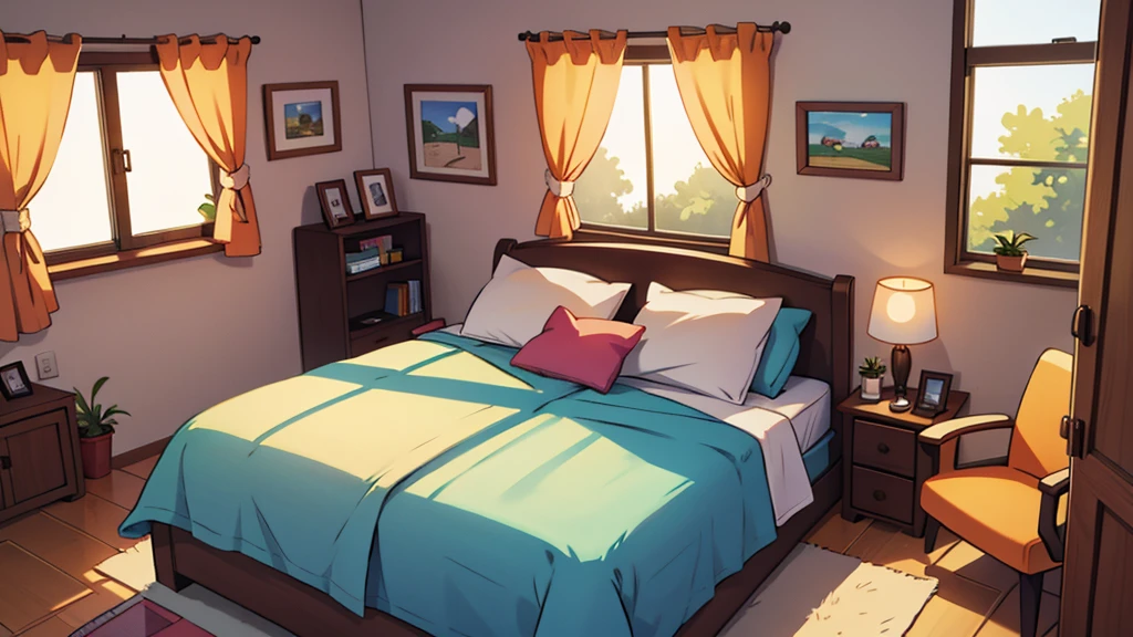 bedroom, ensolarado