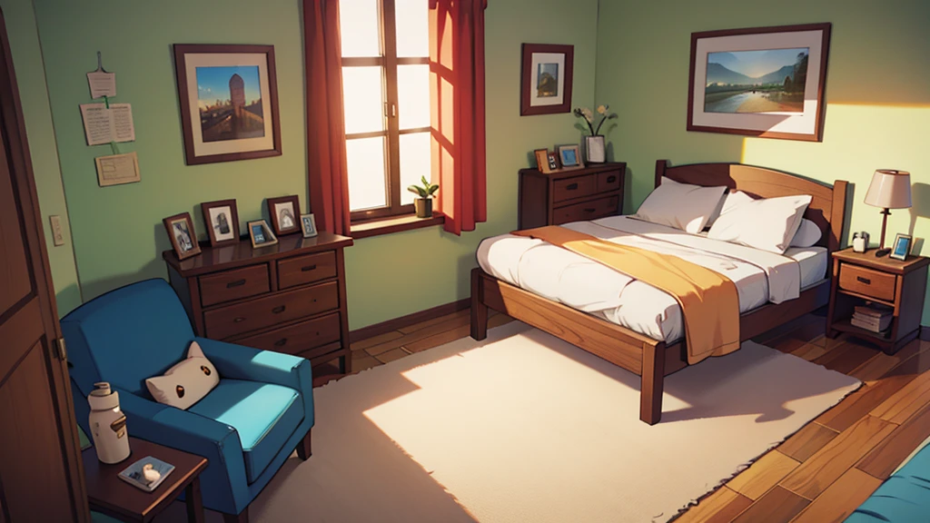 bedroom, ensolarado