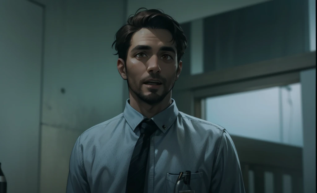Haqy, a 40-year-old man speaking, has brown hair, brown eyes.
