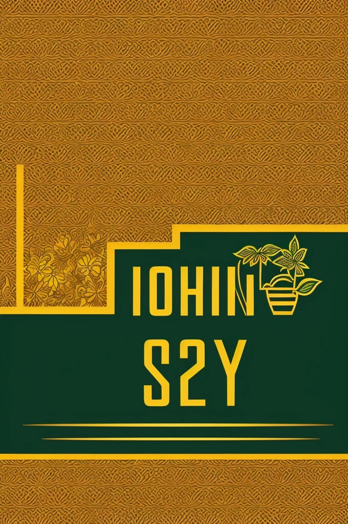Create me a logo that has the property title as its name, Las Vegas than this. Logo, be focused on the product. Soya en hojas soy y vainas, soy. Make it very simple in color. Brown and yellow patterned on a green background, adventure