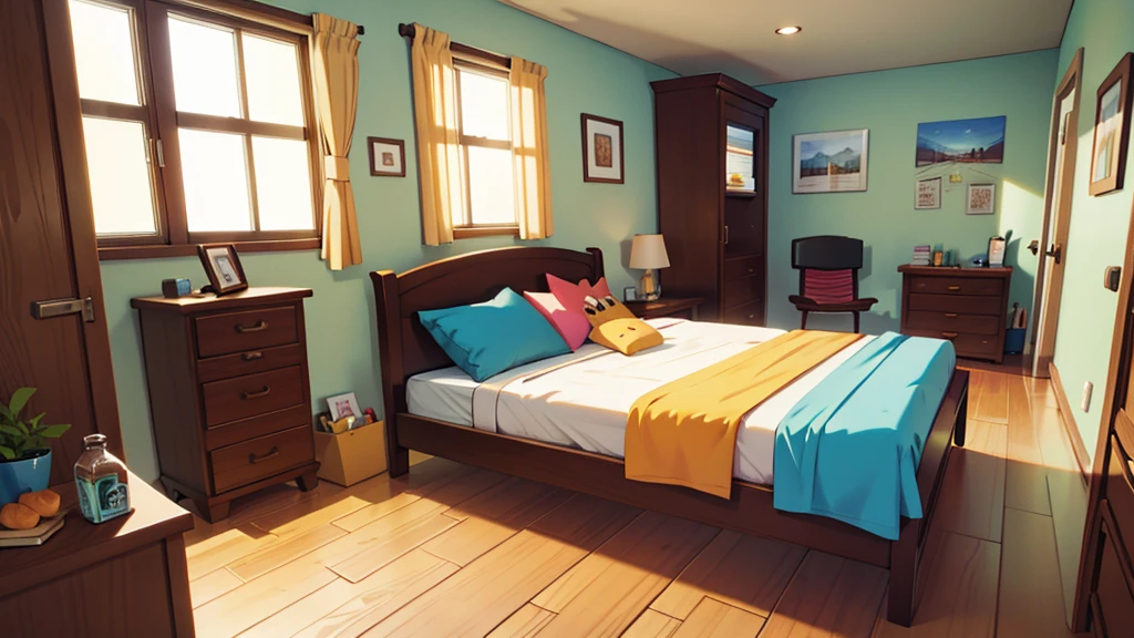 bedroom, ensolarado