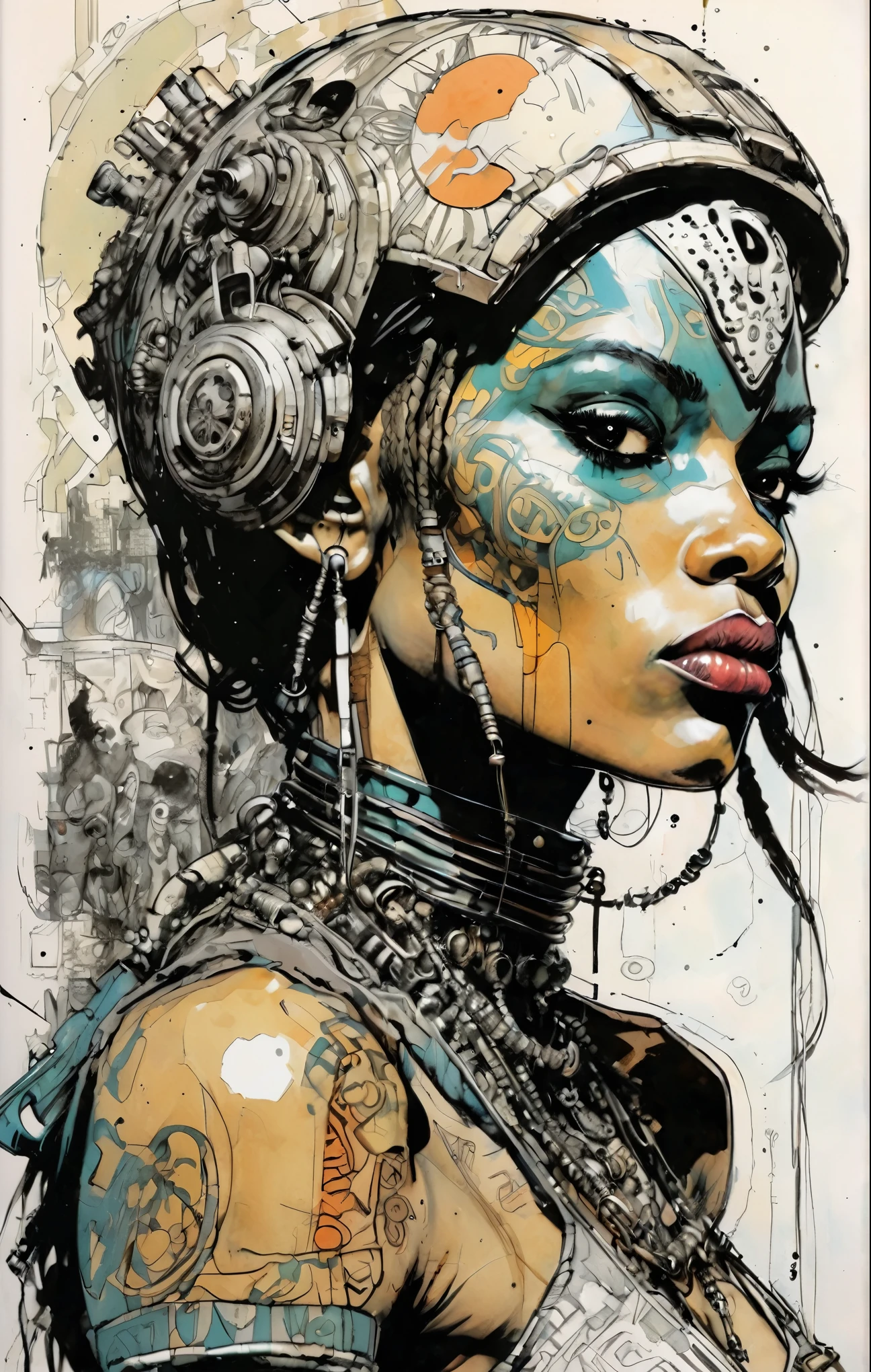 girl,Jim Mahford,Enki Bilal, Ultra Detailed, Lord peace