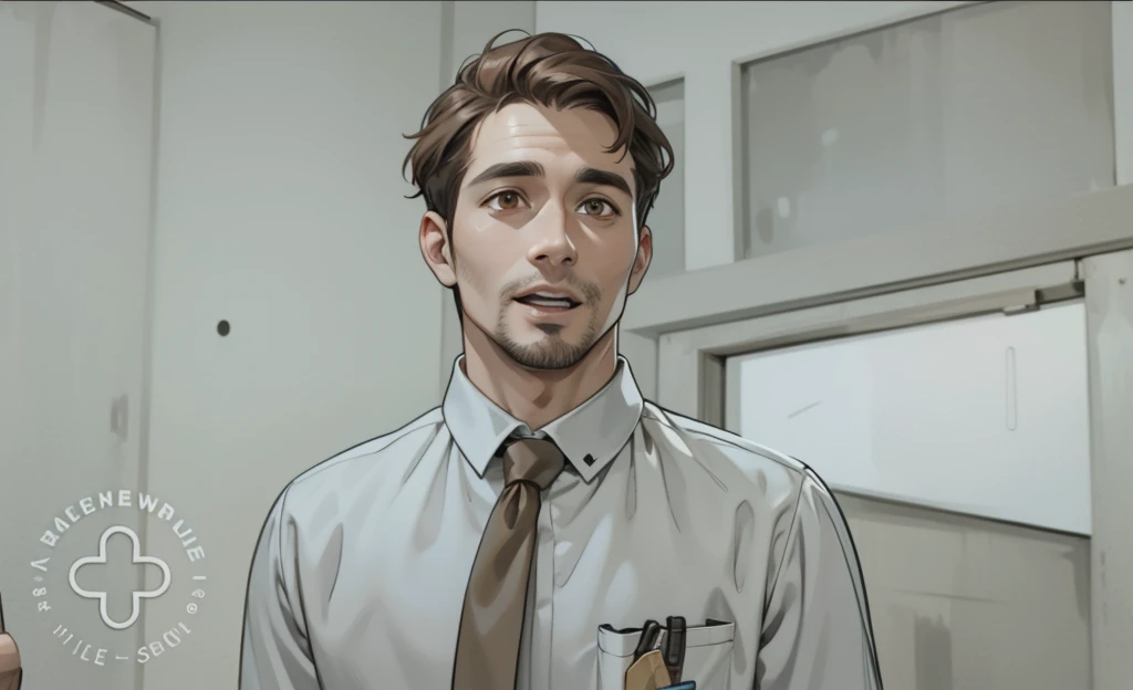 Haqy, a 40-year-old man speaking, has brown hair, brown eyes.