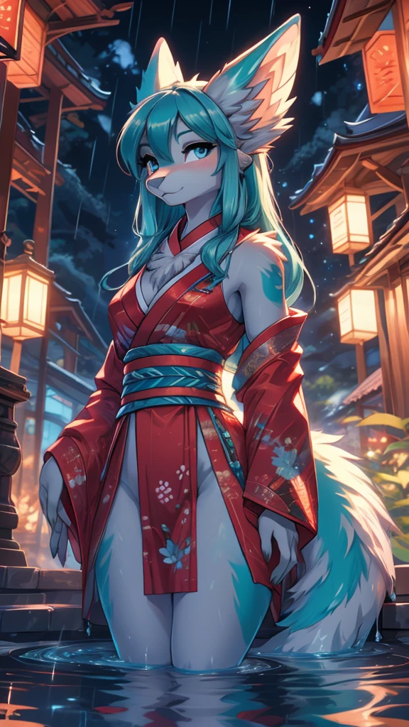 Hatsune miku alta definicion buena anatomia add_detail:1, orejas de kitsune, tatuaje tribal add_detail:1, cute girl add_detail:1, add_detail:1,traditional japasse clothes add_detail:1 japanese shrine landscape add_detail:1, fullbody descalza add_detail, rostro altamente detallados, deep aqua iris add_detail:1 lighting eyes add_detail:3, garras de lobo, colmillos afilados add_detail:1, zorra salvaje add_detail:1, aura de luz resplandeciente add_detail:3, sakuras landscape add_detail:1, in magic spring water pool add_detail:1, raining day add_detail, touching water with her hands, undressing