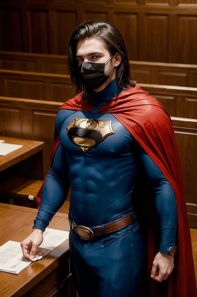 ((best qualityer)), ((work of art)), (detailded), remove his mask and short hair.