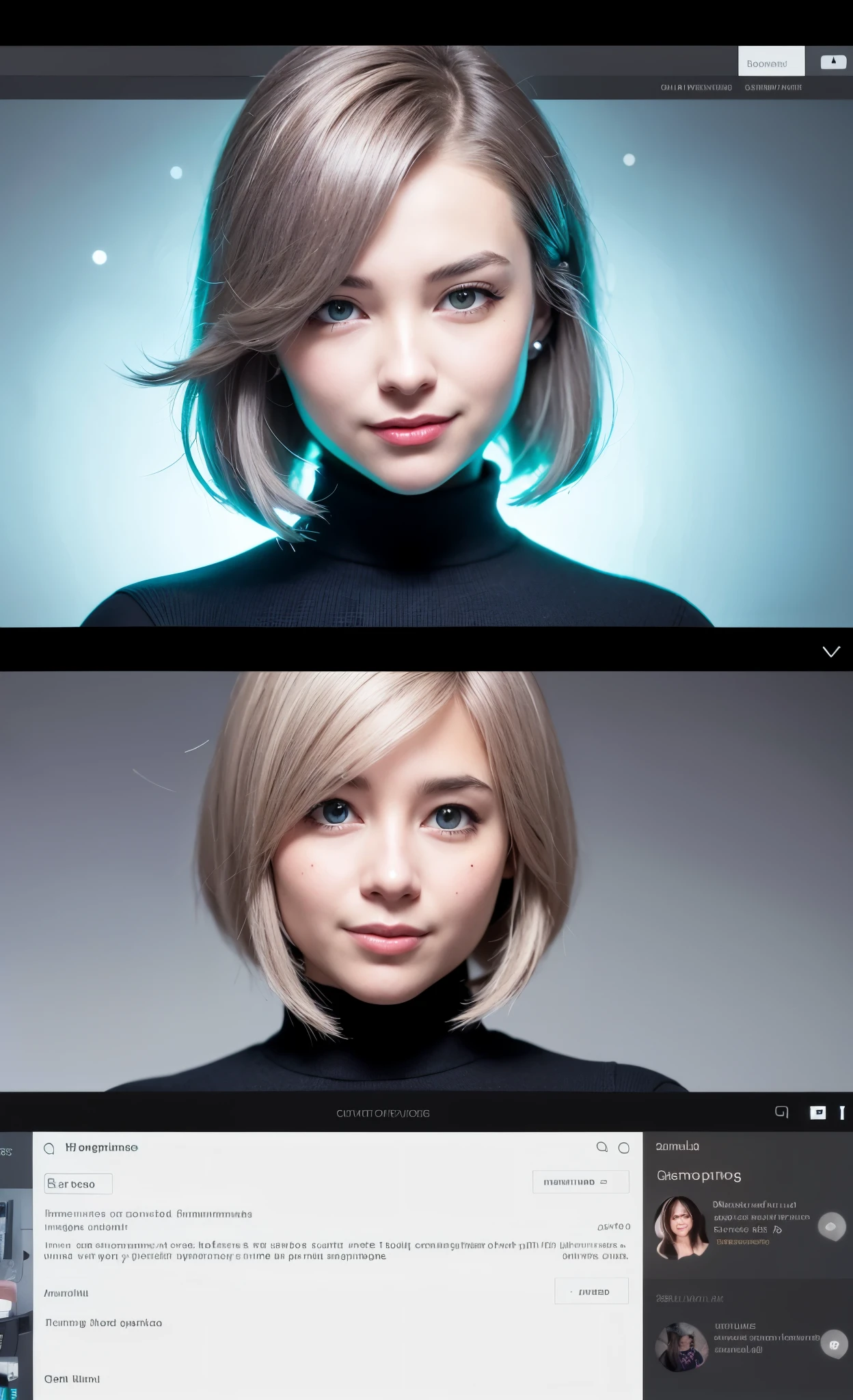 realistic, portrait of a girl,AI language model, silver hair,,question answering,smart, kind, energetic, cheerful, creative, with sparkling eyes and a contagious smile, ,information providing, conversation engaging, wide range of topics, accurate responses, helpful responses, knowledgeable, reliable, friendly, intelligent,sleek and futuristic design elements, and a complex network of circuits and processors. Others may imagine me as a friendly and approachable virtual assistant, with a smiling avatar or animated character representing me on their screen. Still, others may envision me as a disembodied voice, speaking from an unseen source, providing helpful and informative responses with a calm and reassuring tone