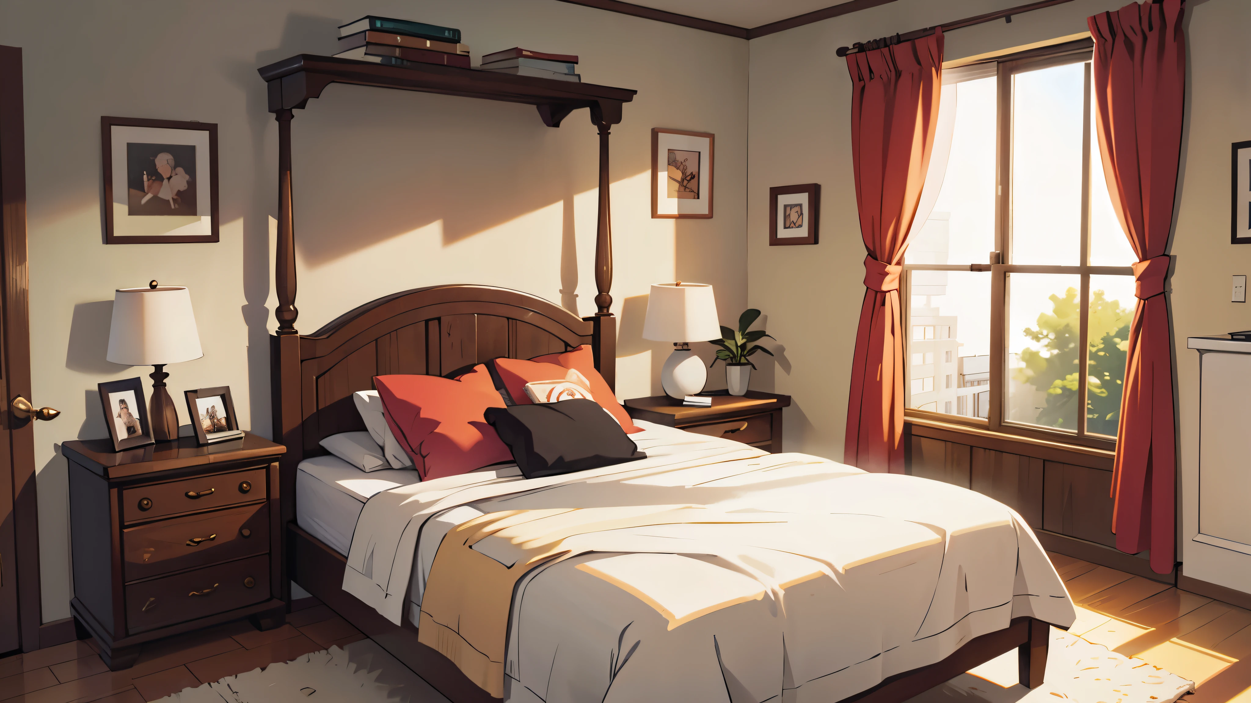 bedroom, ensolarado