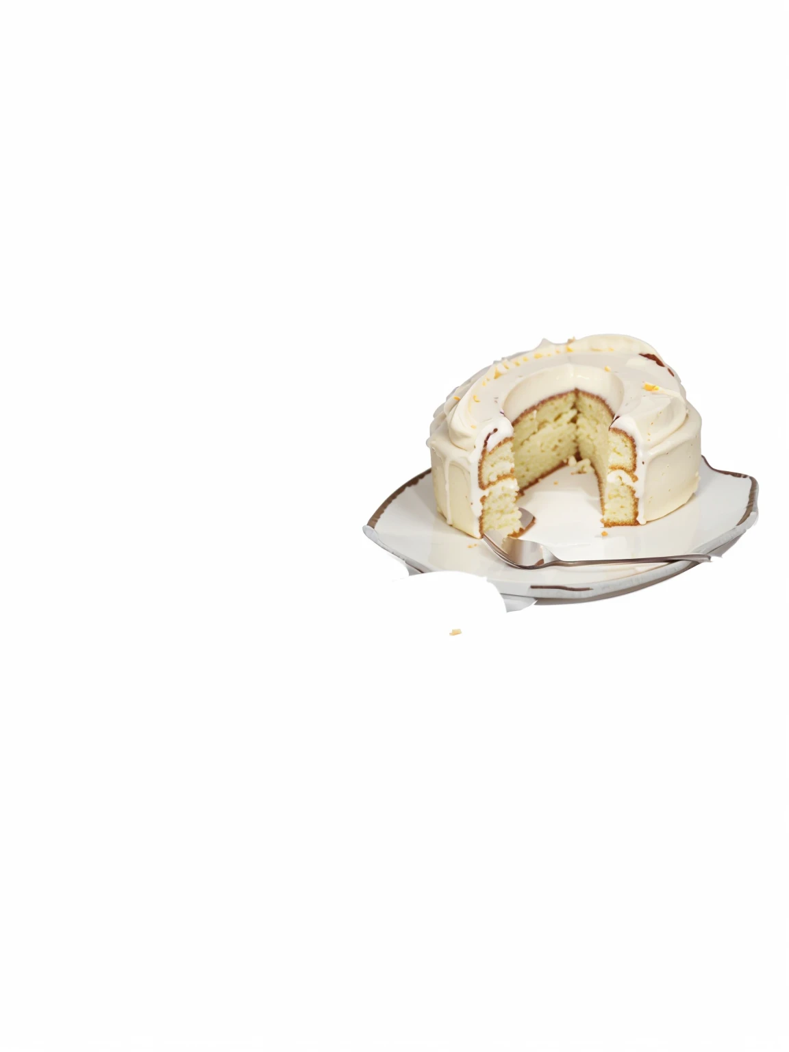 an orange cake on a white plate