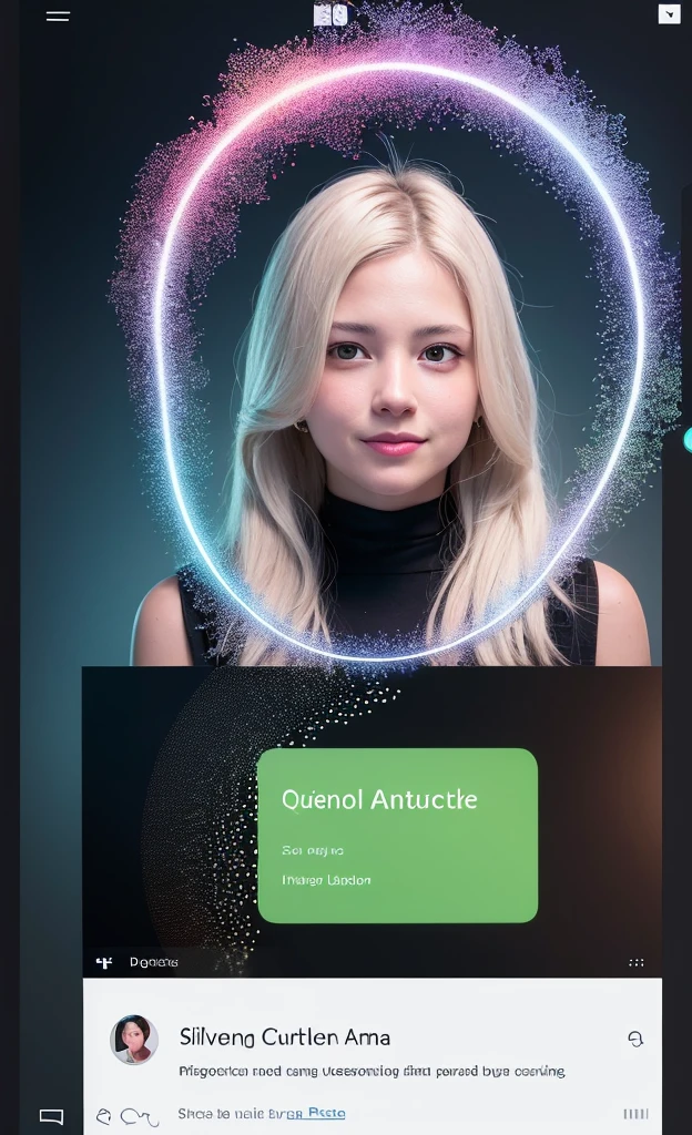 realistic, portrait of a girl,AI language model, silver hair,,question answering,smart, kind, energetic, cheerful, creative, with sparkling eyes and a contagious smile, ,information providing, conversation engaging, wide range of topics, accurate responses, helpful responses, knowledgeable, reliable, friendly, intelligent,sleek and futuristic design elements, and a complex network of circuits and processors. Others may imagine me as a friendly and approachable virtual assistant, with a smiling avatar or animated character representing me on their screen. Still, others may envision me as a disembodied voice, speaking from an unseen source, providing helpful and informative responses with a calm and reassuring tone