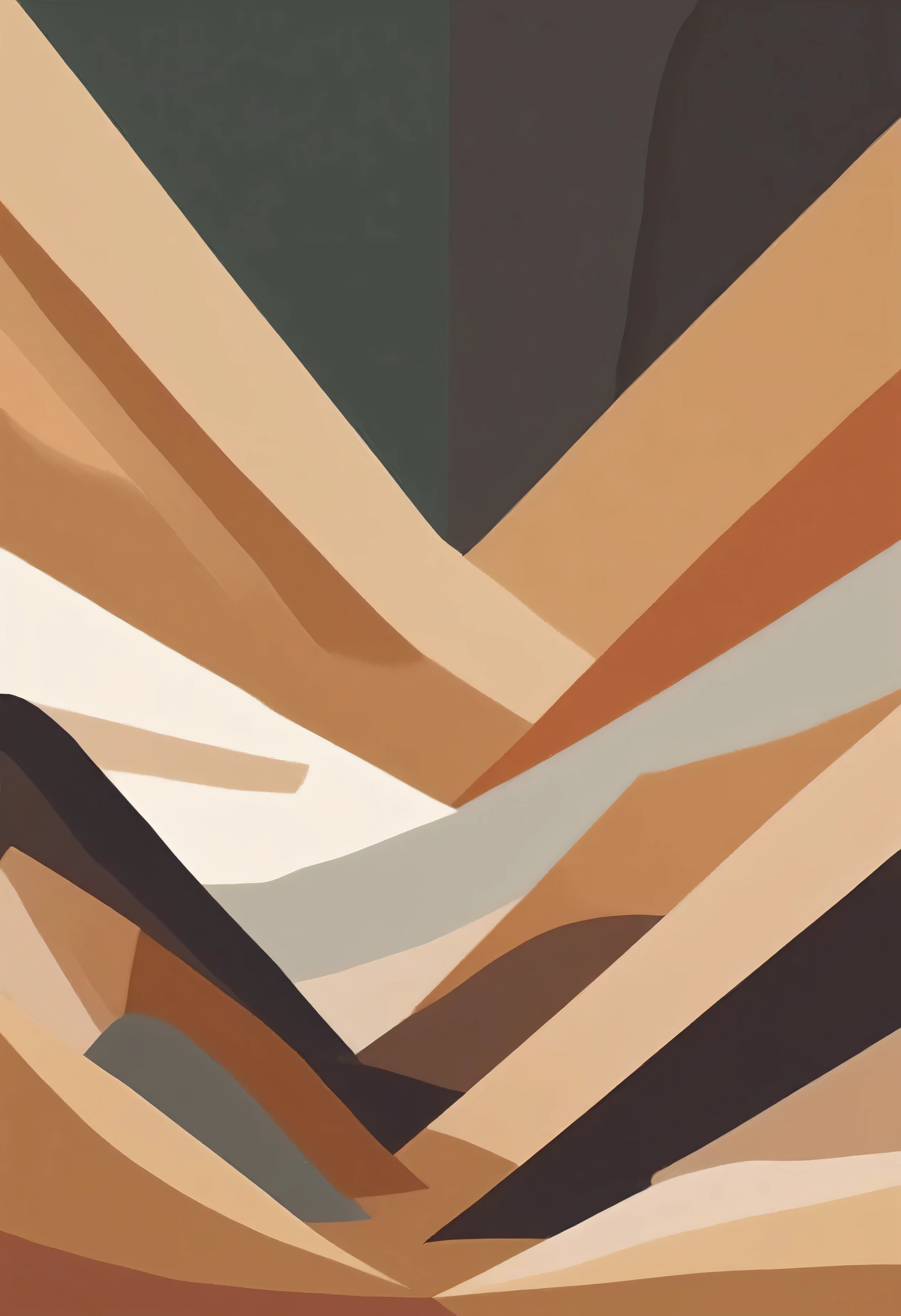 (((The best quality))), ((Masterpiece)) (abstract and simple illustration) minimalist and aesthetic print, in earth tones