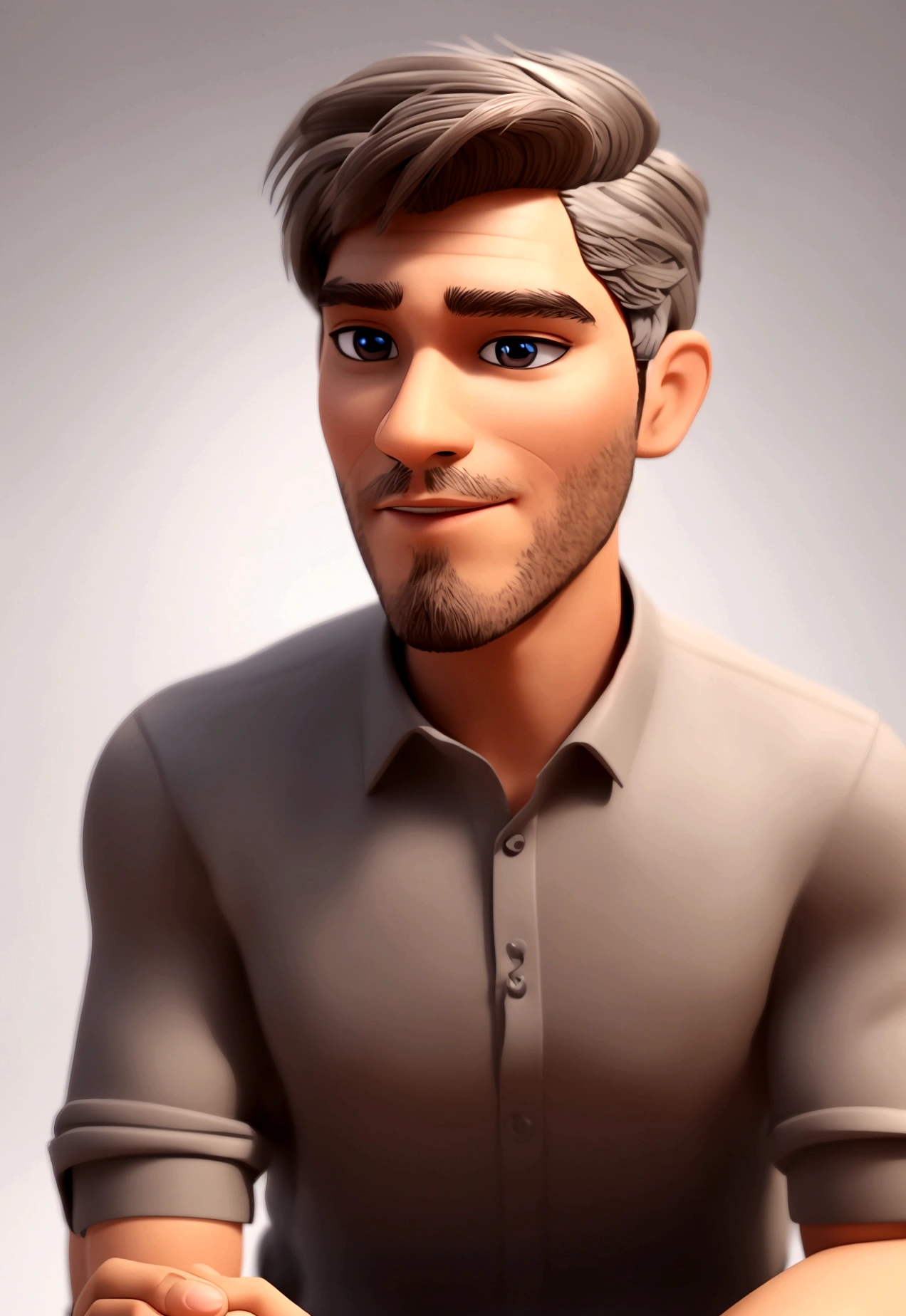 nice man,light brown eyes,gray mixed hair,sitting on an instagram logo in 3d format