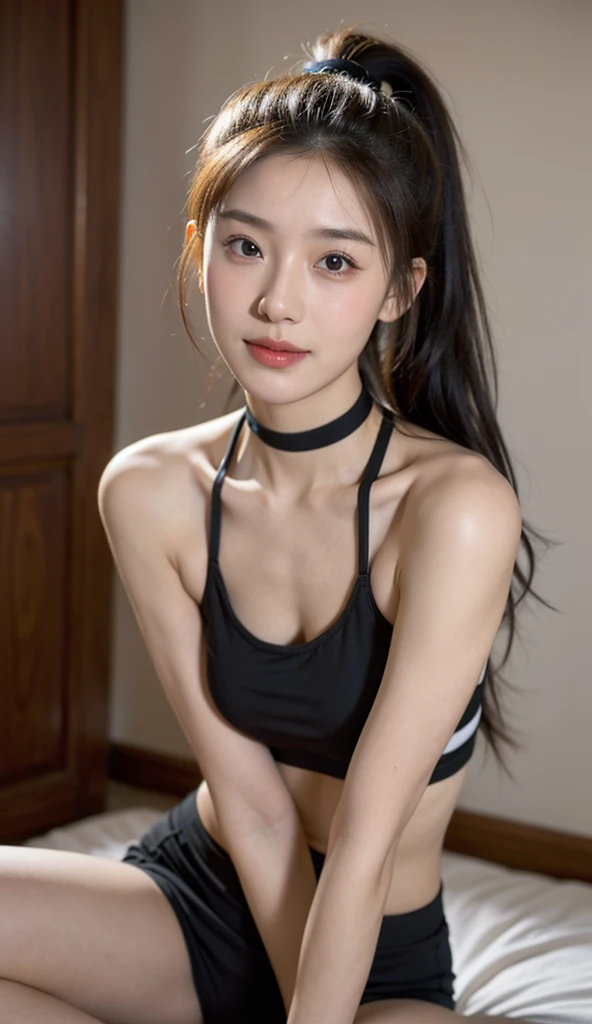 Cute 13 year old Japanese、Gym suit、face wash、camisole、super detail face、pay attention to details、double eyelid、beautiful thin nose、sharp focus:1.2、Beautiful woman:1.4、(light brown hair,short cut hair, Kariage),pure white skin、highest quality、masterpiece、ultra high resolution、(Photoreal:1.4)、nipples are visible,sports meeting