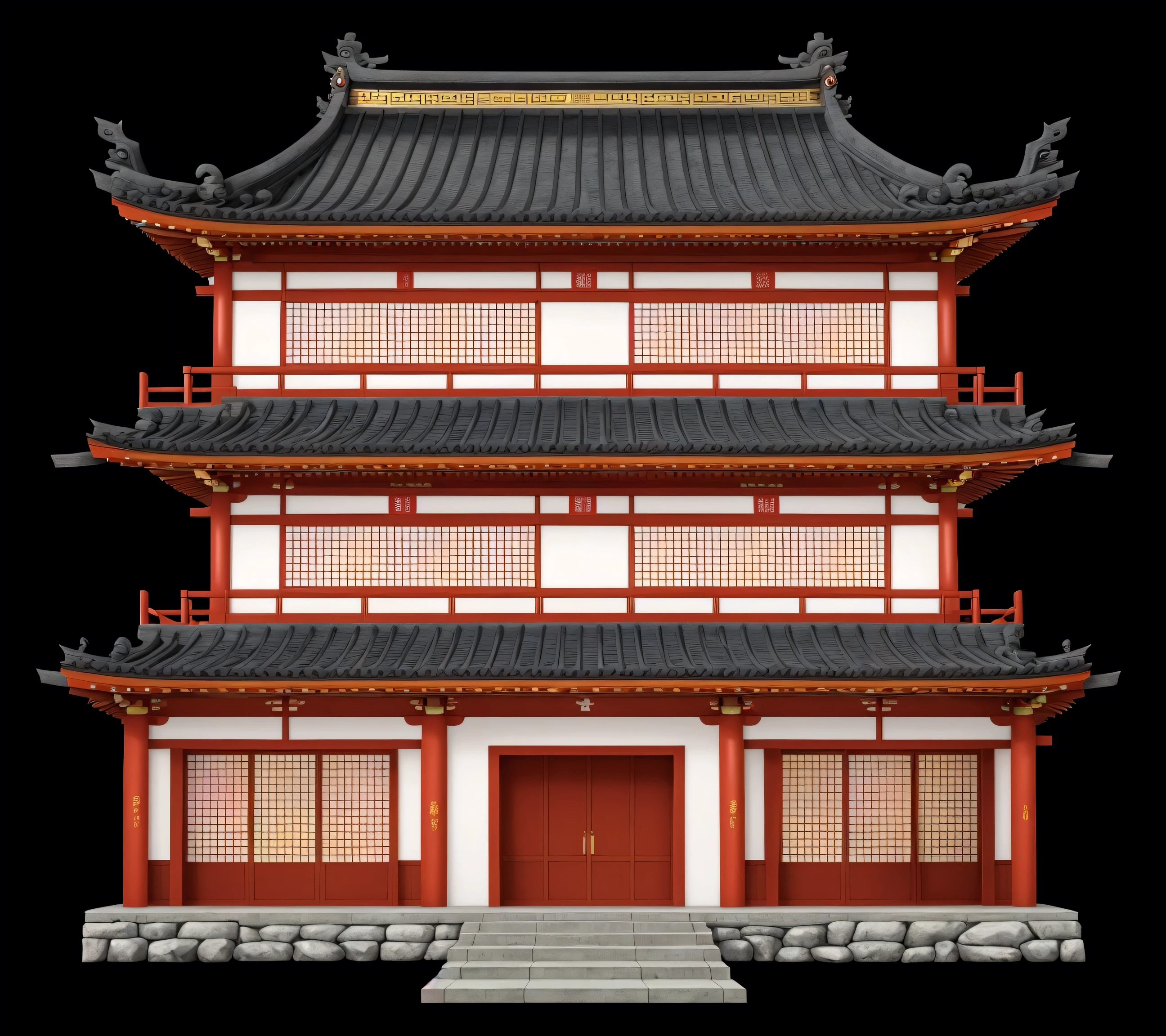 a cartoon illustration of a chinese building with a door and windows, japanese temple, zen temple background, japanese house, ancient japanese architecture, an extremely detailed building, european japanese buildings, chinese building, background depicting a temple, digital painting of a pagoda, japanese architecture, temple background, japanese temples, a temple, chinese temple, chinese palace, korean traditional palace, buddhist temple