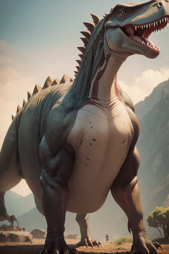 An extremely realistic dinosaur