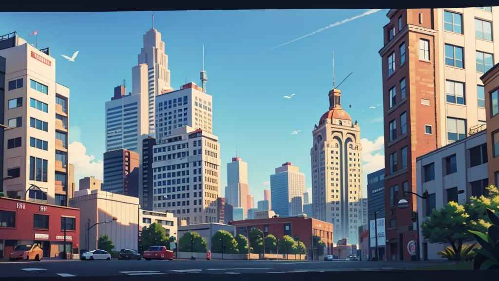 scenary, city, two