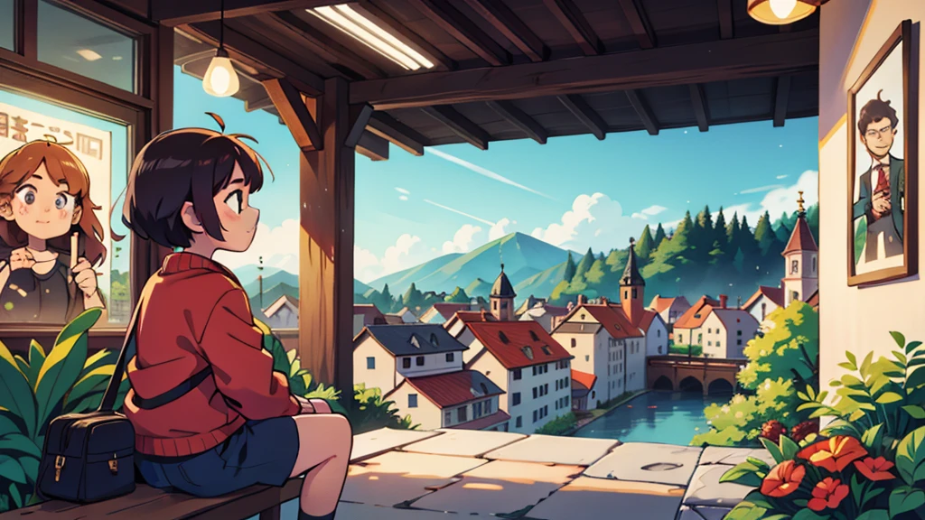 scenary, city, two