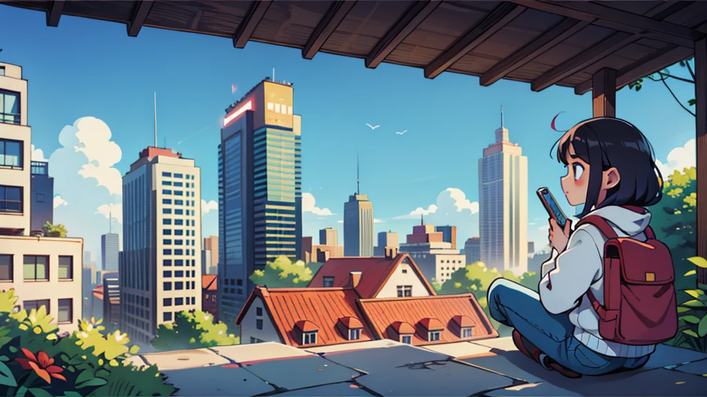 scenary, city, two