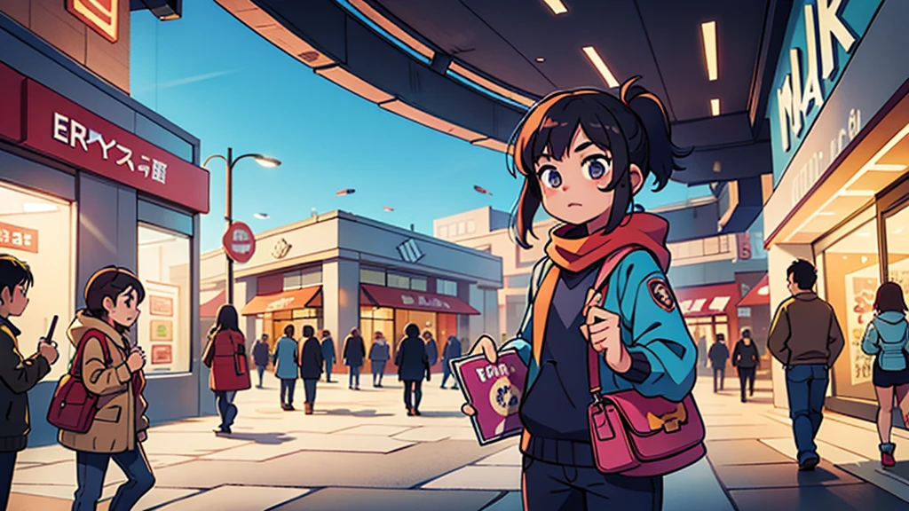 scenary, city, mall