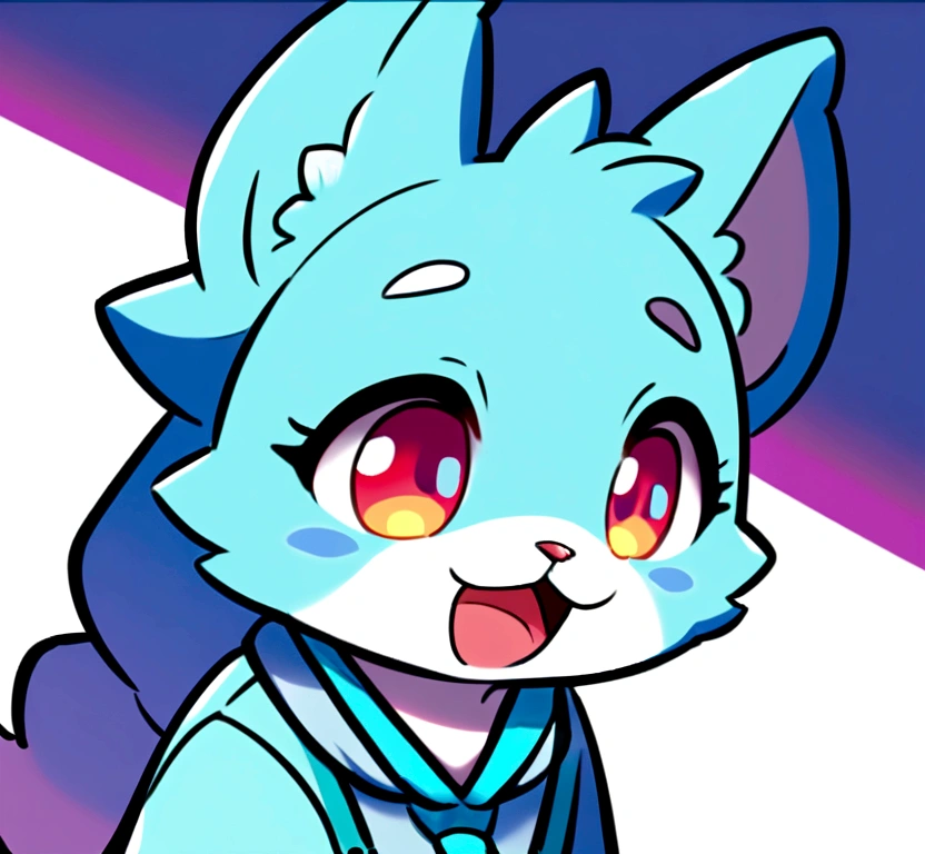 Light blue cute furry