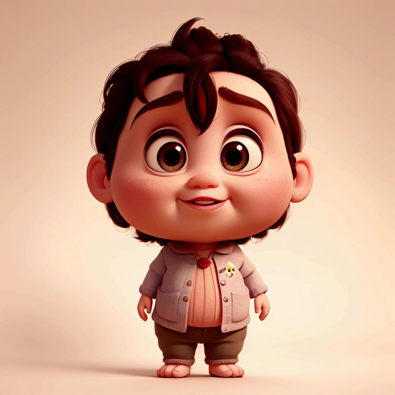 A pixar style , with slanted eye, with chubby cheeks high quality best quality