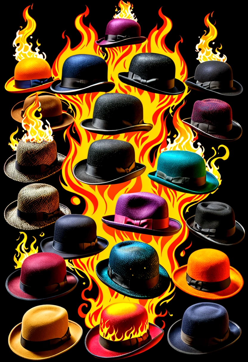 Various bowler hat 