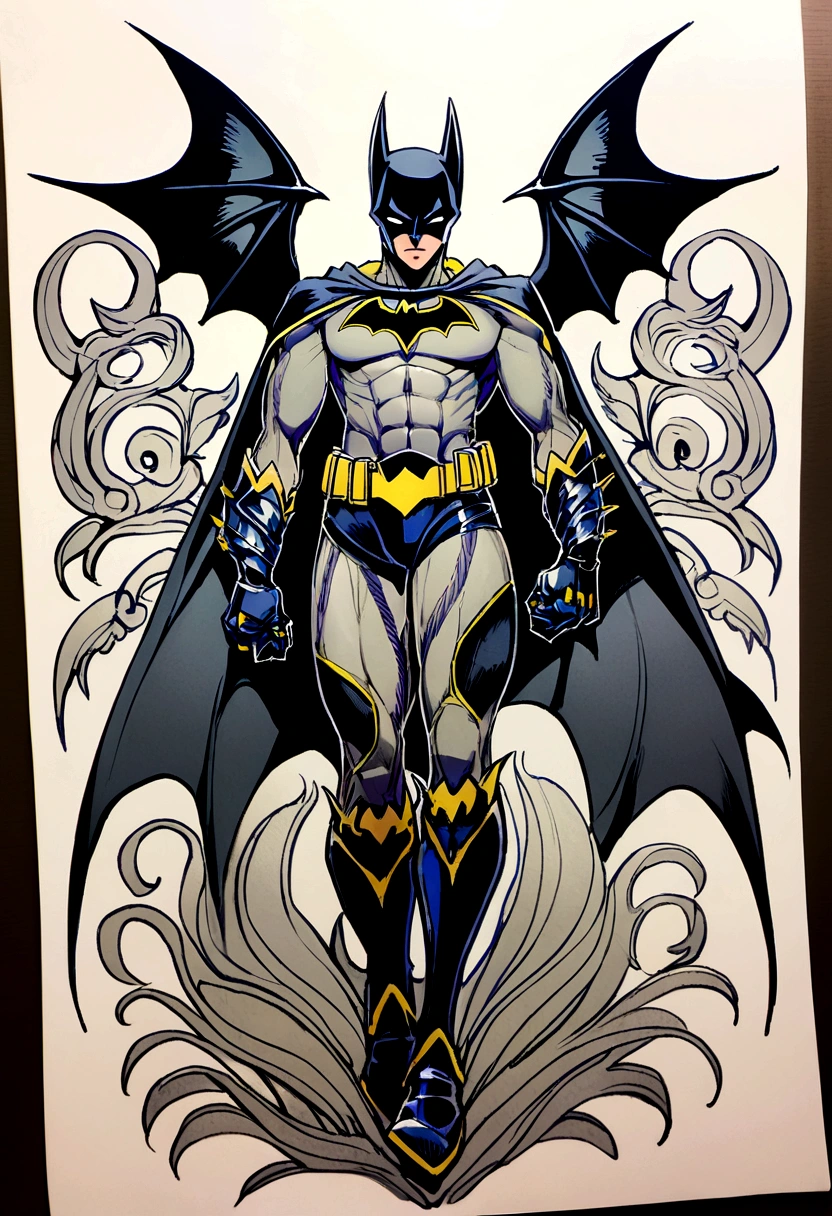 neotraditional batman tattoo