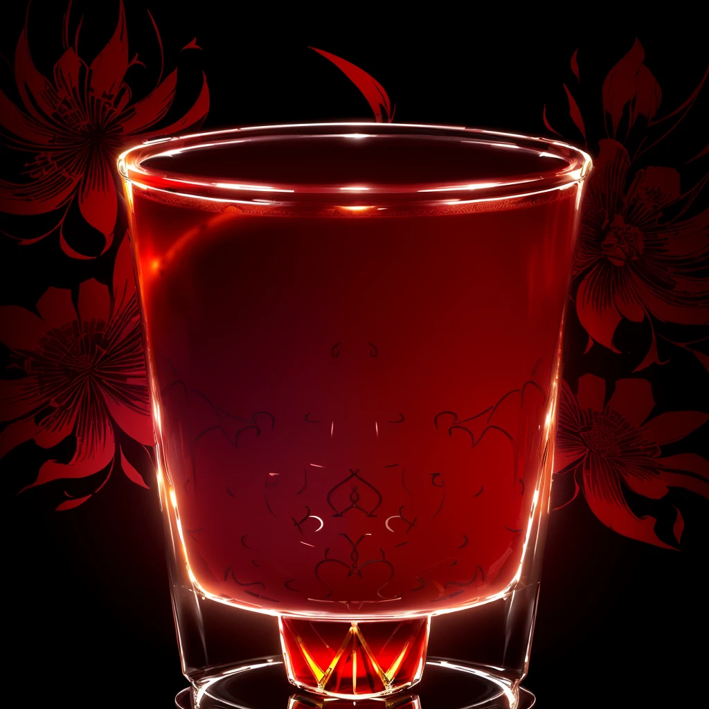 Painted glass,There is a flower in the cup, Cocktail in engraved glass, Stylized lines, Simple line drawing, iced tea glass, overturned chalice, tall iced tea glass, trapped in tall iced tea glass, Variable Linear, Rum glass, Red wine glass, Smooth Shadows, Contour, Outline Sketch, Overturned ornate holy grail