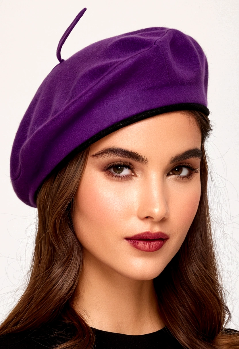 Classic women's purple beret