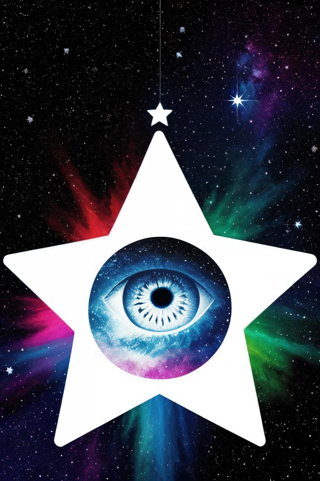 Eye-catching star background for kids, use cold colors