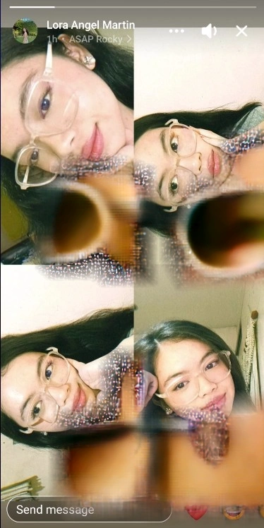 a close up of a woman with glasses on taking a selfie, with glasses, spectacled, low quality photograph, some glints and specs, !!wearing glasses!!, !!wearing modern glasses!!, clear cute face, with square glasses, glasses, with glasses on, aesthetic!!!!!!!!!!, y 2 k aesthetic, y2k aesthetic, wearing glasses