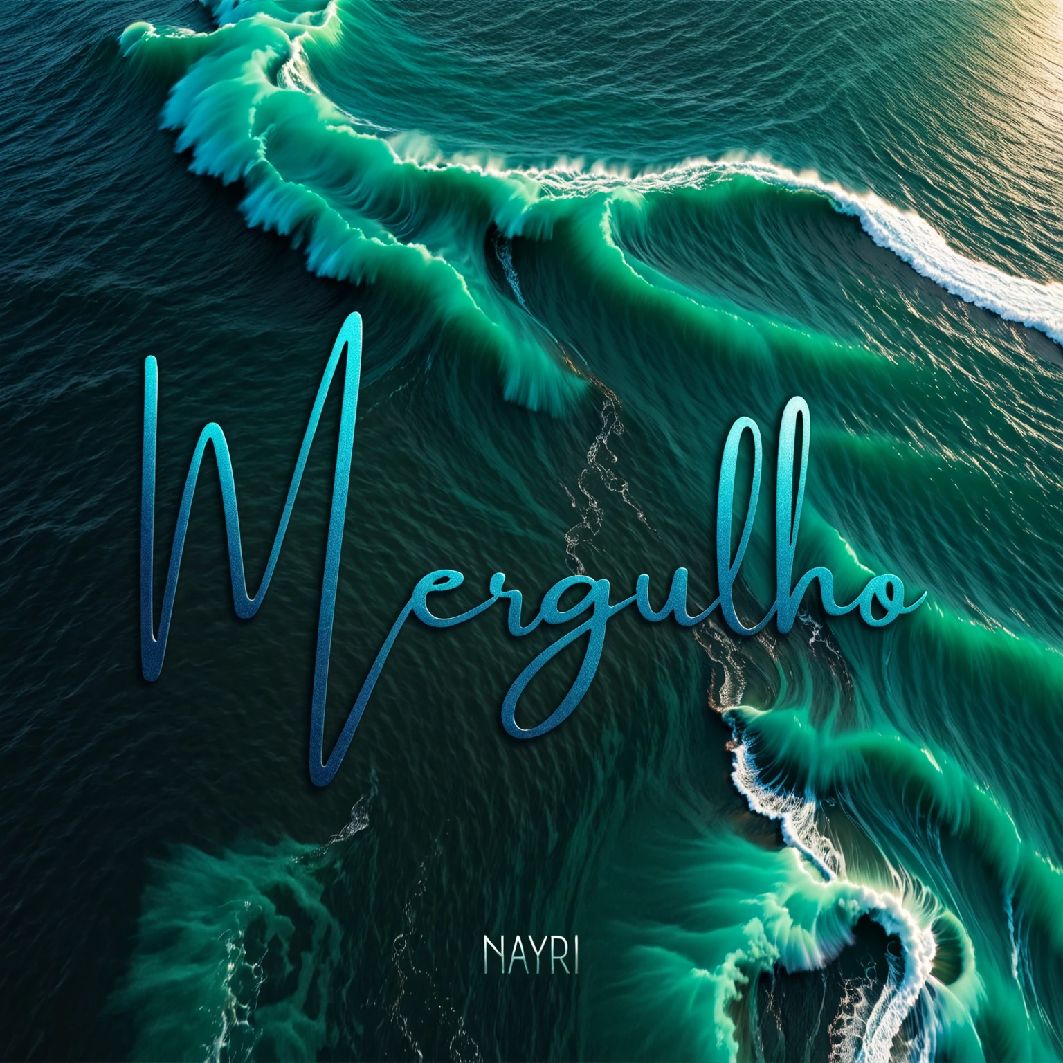 Aerial, sea waves, sea, afrofuturism, ultra quality, album cover, 8K,