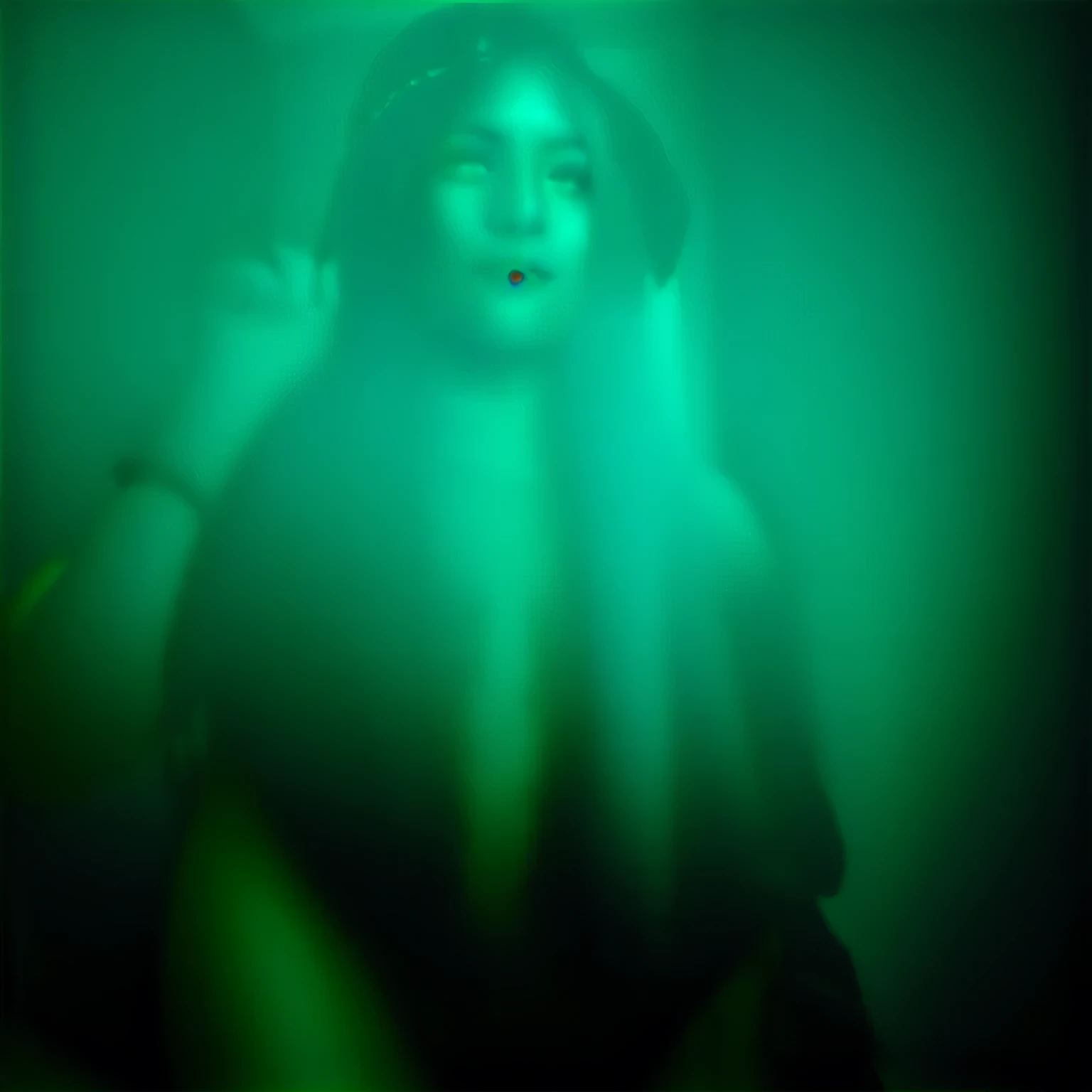 Mujer arafed with long hair y , naked hair is silver, long and straight hair, green and black hair, latin girl, Asian woman, latin girl, black and gray, with long hair, some gray hair, gradient from black to silver, Split Dye, dark gray hair, naked