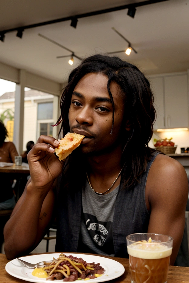 Black people eating with Kurt Cobain