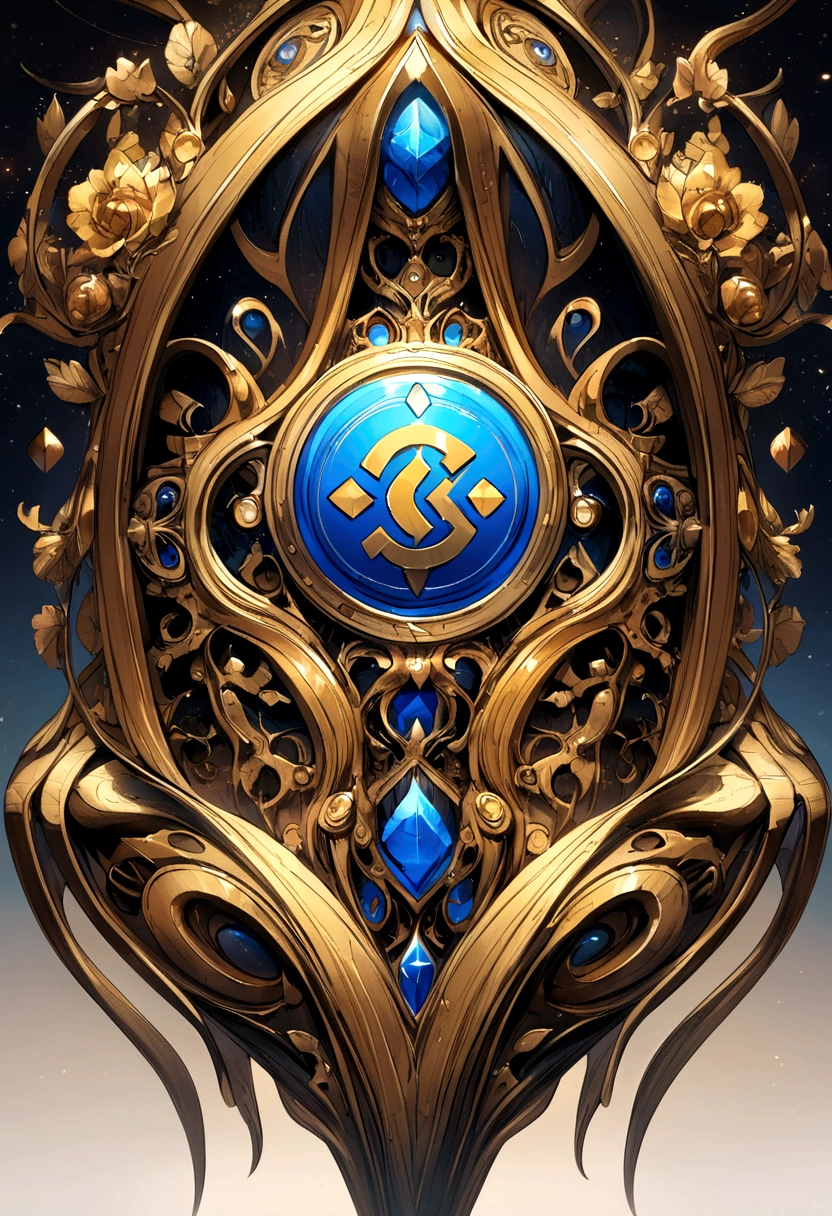 logo for a blue and yellow cryptocurrency