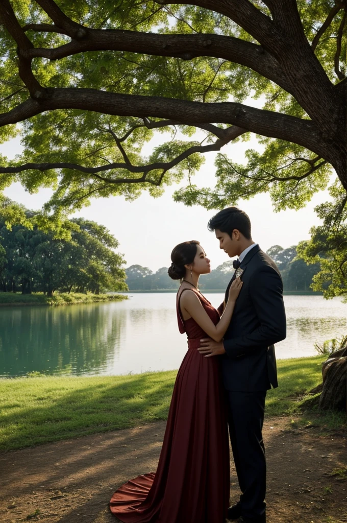Myths of eternal love (Adapt the plot from a noble girl to a millionaire family.)
At the edge of an ancient lake, under the shade of an ancient big tree, there is a legend told about young couples who love each other very much, but due to the difference in status and job duties, they cannot live together.
The story begins when a young man from a fishing village falls in love with a young woman from a millionaire family. The two secretly meet each other without revealing to anyone for fear that the family of the female party will not accept it.
One night, while the pair were meeting under a large tree, a bodyguard from a millionaire family came to meet. The bodyguard tried to capture the young man, but the young man fought back, the girl tried to stop the repression, but no one listened.
In the end, the young man was killed by the bodyguard in front of the girl's eyes. The young woman was almost devastated. She decided to grab the short knife she carried and stabbed herself to death.
The spirits of the couple still circled under the big tree. People told each other that if one went to stand under the big tree on the night of Pentecost, they would be able to see their spirits appear.
Their love story became a legend, later recounted. The ancient big tree became a symbol of eternal love. People came to worship the big tree to ask for blessings to meet true love.
Do you believe this?? ต้นไม้ใหญ่โบราณใต้ทะเลสาบโบราณ ยังคงรอคอยผู้คนที่จะมาพิสูจน์Myths of eternal loveแห่งนี้