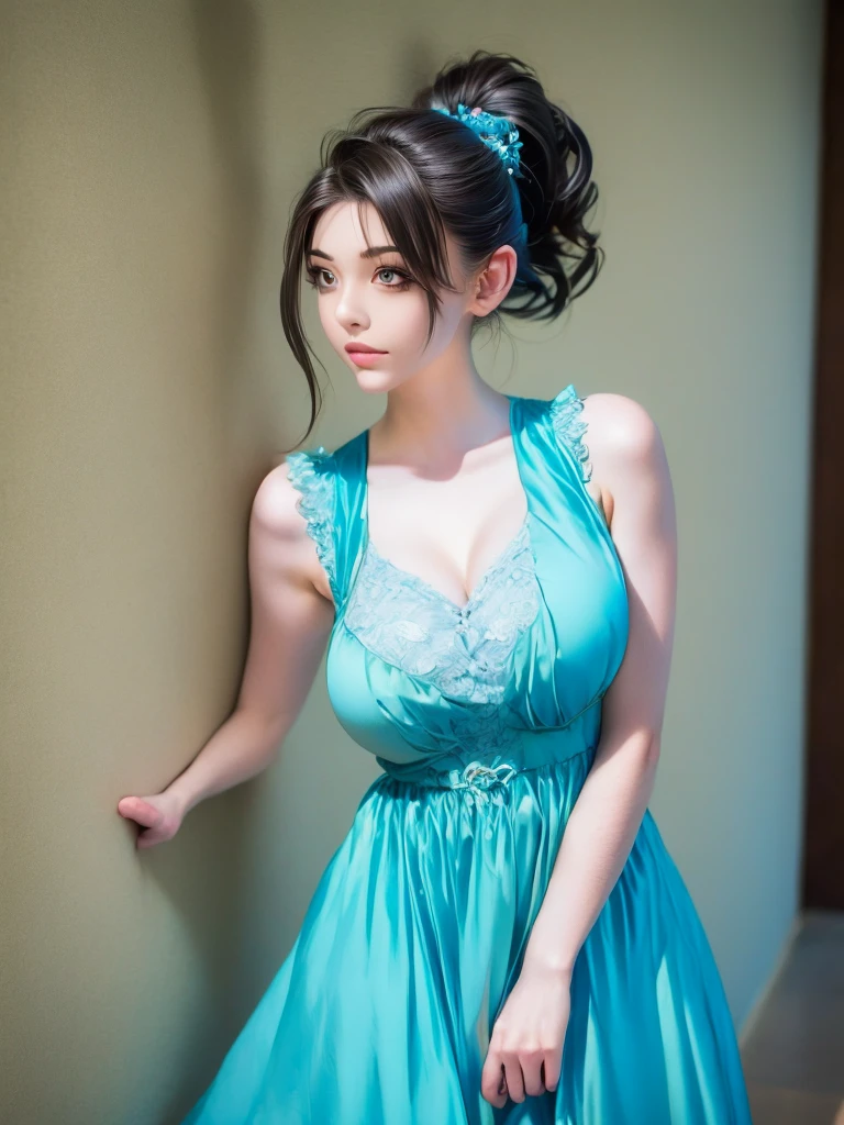 (masterpiece, best quality),  intricate details,
1girl,    samus aran, ponytail, hair tie,
 ([ballgown|dirndl]::0.88), ballgown, dirndl,