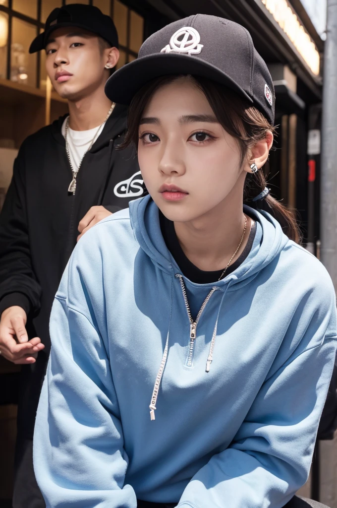 Gawl Gura、Rapper、cool、cute、Mid-chest