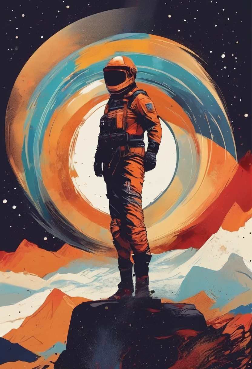 (((The best quality))), ((Masterpiece)) (simple illustration high definition enhance) minimalist and aesthetic print universe, hd, hq,detailed